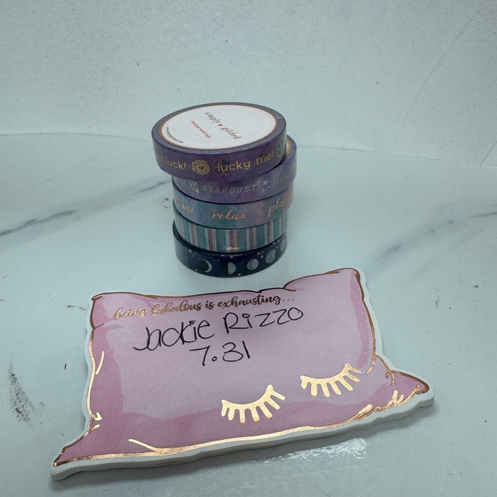 Lucky Brand Washi Tape Set - Purple, Black, Blue